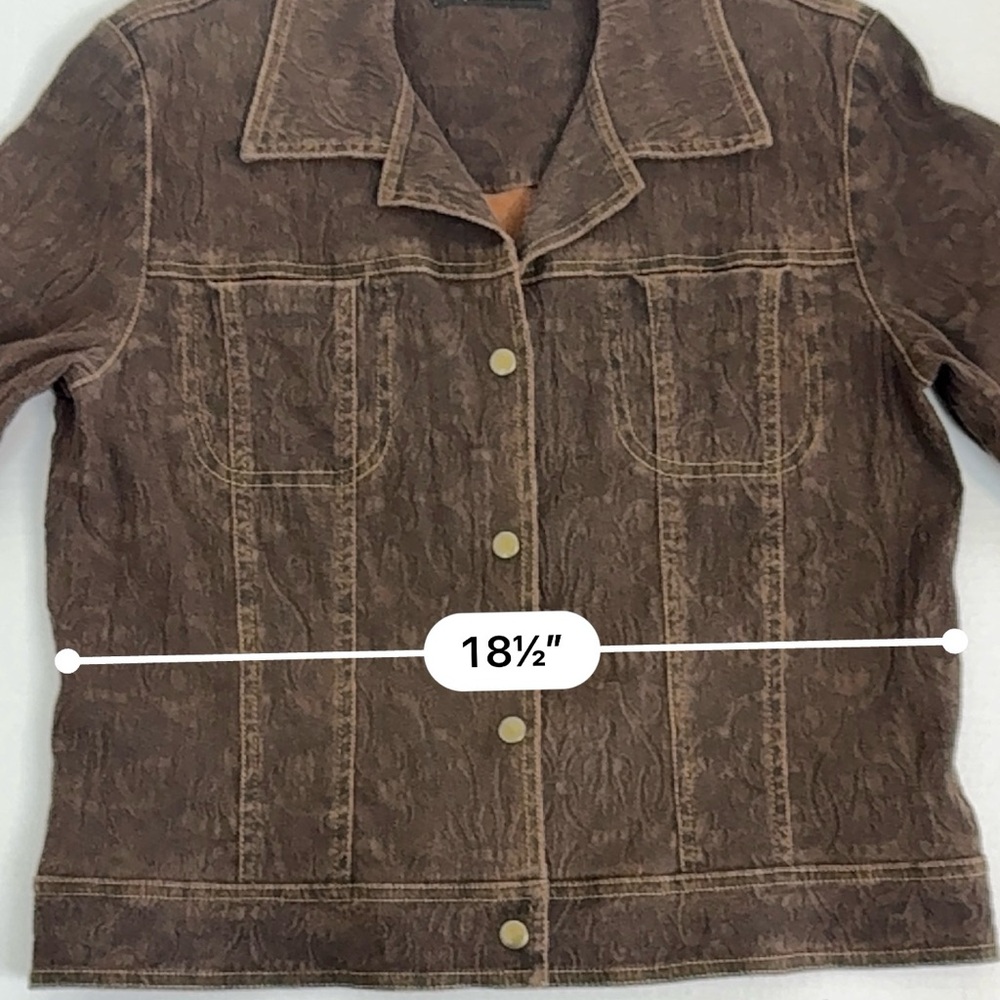 Equestrian 
Brown Women's Button-Front Jacket - Picture 13 of 16